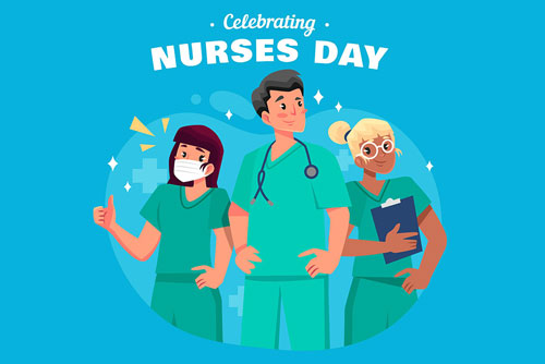 وکتور لایه باز پرستار کارتونی ویژه روز پرستار